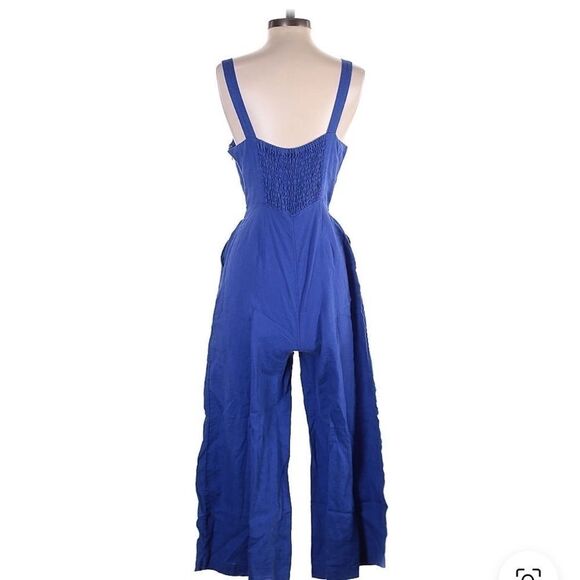 Cynthia Rowley blue 100% linen size 2 small with pockets - Picture 2 of 7